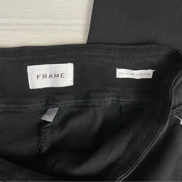 Frame The Jetset Skinny High Rise Crop Skinny Denim Leggings Size Small 2 - Picture 14 of 15